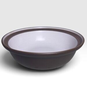 Vintage Heath Ceramics 11" 3 Qt Bowl ~ Covered Casserole Base Brown White No Lid